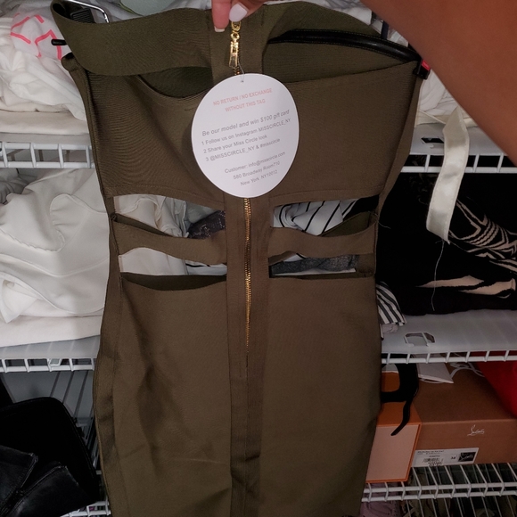 Olive Green bodycon dress - Picture 5 of 5